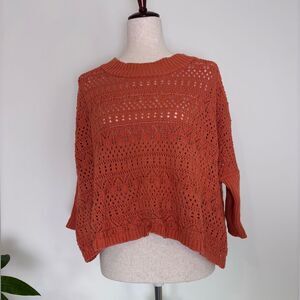 Kerisma one size rust crochet style sweater